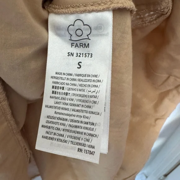 NWOT FARM RIO Sand Crochet Midi Tan Belted Women's Skirt Size S Small - Picture 11 of 13